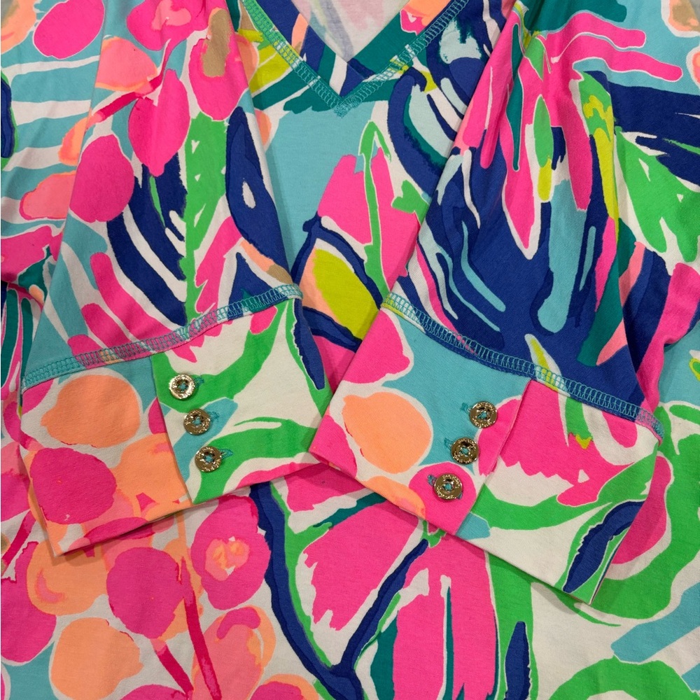 Lilly Pulitzer SAMPLE Short Sleeve Dress Multi Exotic‎ Garden Size Small - Picture 5 of 10